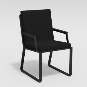 Стул Gardenini Voglie Armrest темно-серый/черный