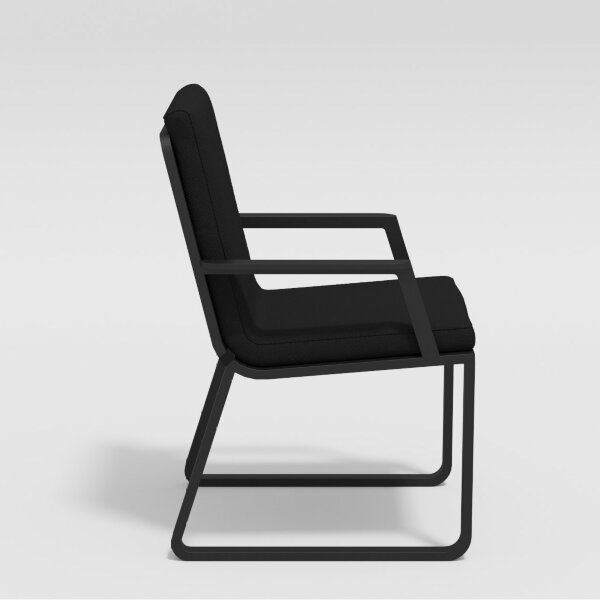 Стул Gardenini Voglie Armrest темно-серый/черный