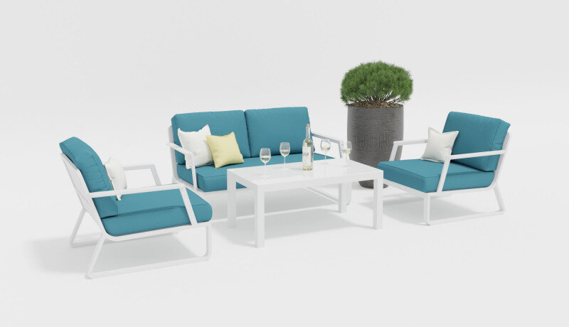 Лаунж зона Gardenini Voglie белый/голубой