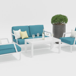 Лаунж зона Gardenini Voglie белый/голубой