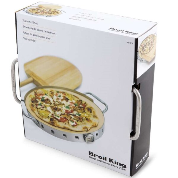 Набор для приготовления пиццы Broil King (лопатка, камень на подставке)