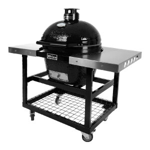 Стол-тележка для грилей Primo Oval 300/400 металлический со столешницами из нержавеющей стали
