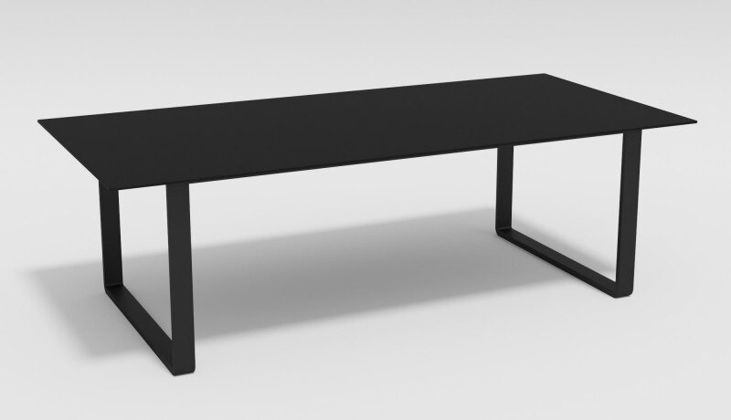 Обеденная группа Gardenini Voglie со стульями Voglie Armrest темно-серый/антрацит 220 x 105