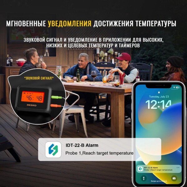 Термометр InkBird IDT-22-B (Bluetooth, 2 щупа)