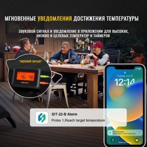 Термометр InkBird IDT-22-B (Bluetooth, 2 щупа)