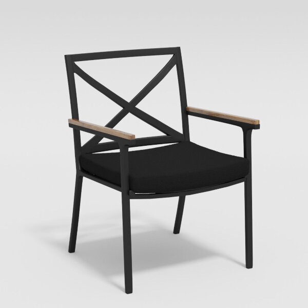 Стул Gardenini Calma темно-серый/черный