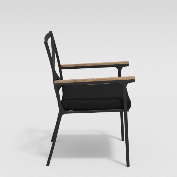 Стул Gardenini Calma темно-серый/черный