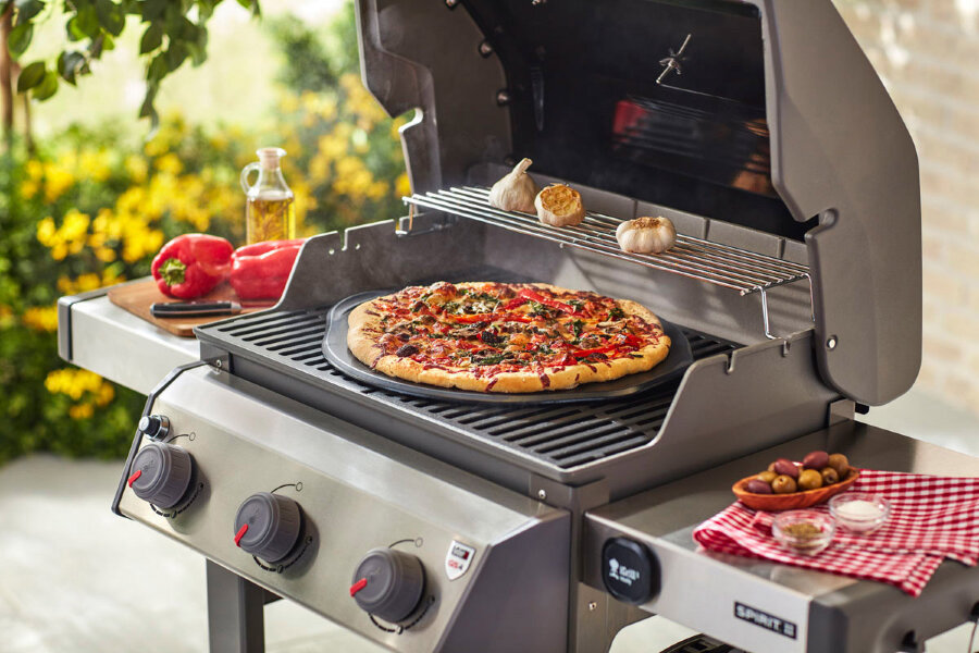 Камень для пиццы Weber круглый большой черный
