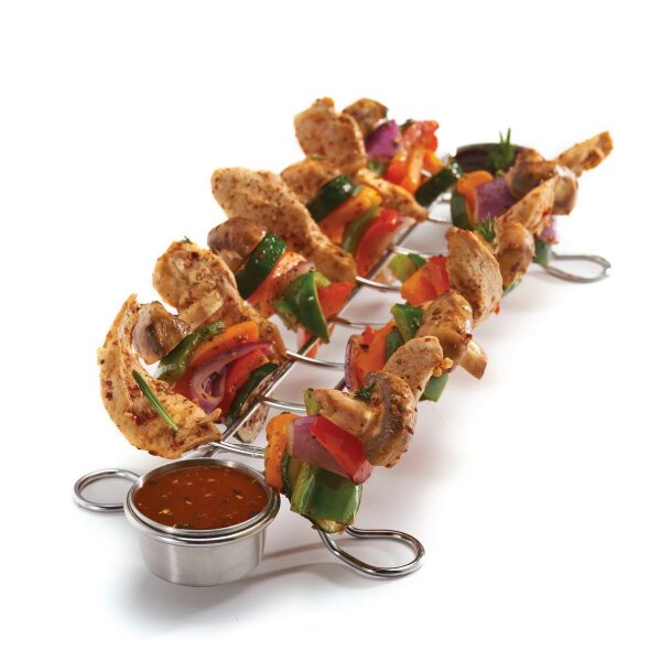 Подставка для шашлыка Broil King с соусницами нержавеющая сталь