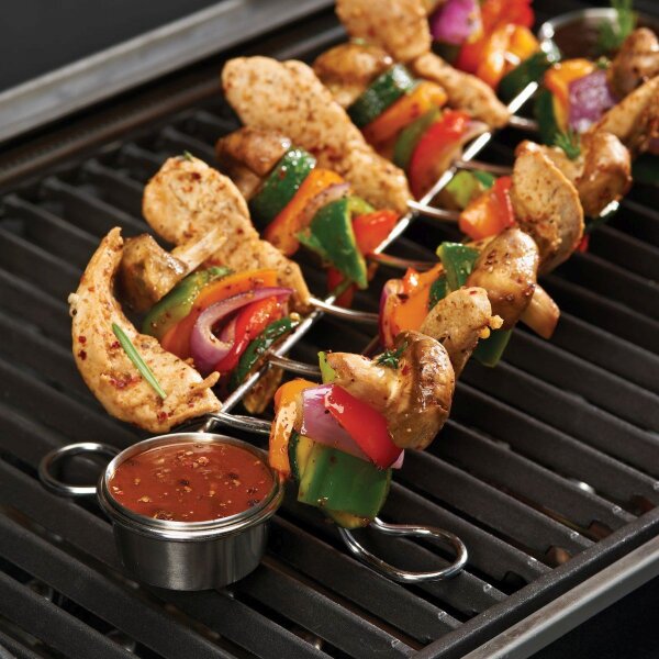 Подставка для шашлыка Broil King с соусницами нержавеющая сталь