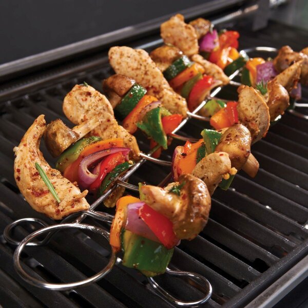 Подставка для шашлыка Broil King с соусницами нержавеющая сталь