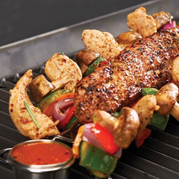 Подставка для шашлыка Broil King с соусницами нержавеющая сталь