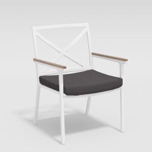 Стул Gardenini Calma белый/антрацит