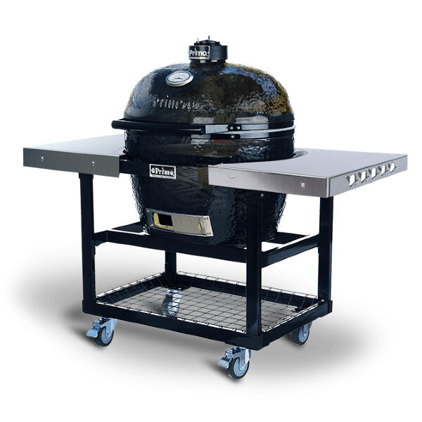 Тележка для гриля Primo Oval 200 с корзиной и столешницей из нержавеющий стали