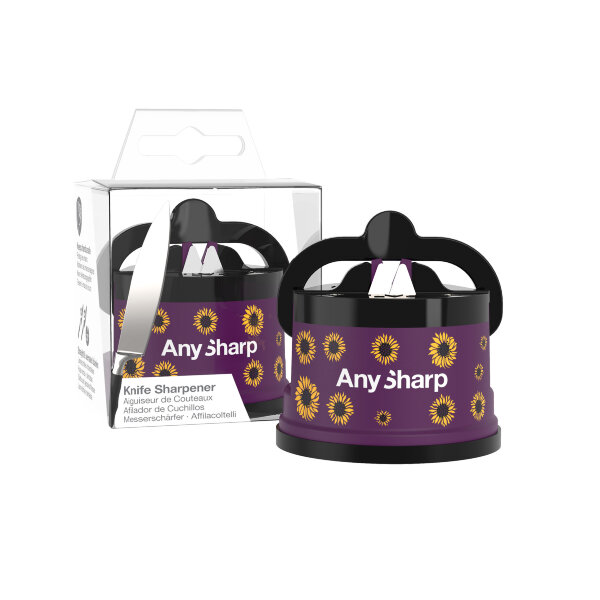 Точилка для ножей AnySharp Elite фиолетовый/подсолнухи