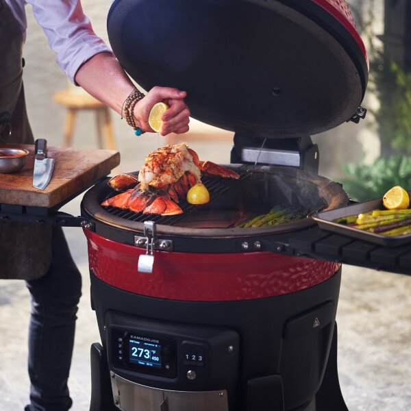 Керамический гриль Kamado Konnected Joe II Red с электронным управлением