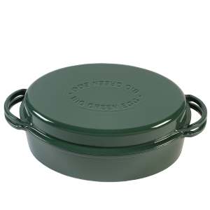 Жаровня для гриля Big Green Egg чугунная овальная 5.2 л зеленая