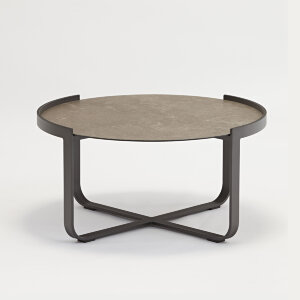 Кофейный стол Boden диаметр 80 см, антрацит/коричневый
