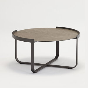 Кофейный стол Boden диаметр 80 см, антрацит/коричневый