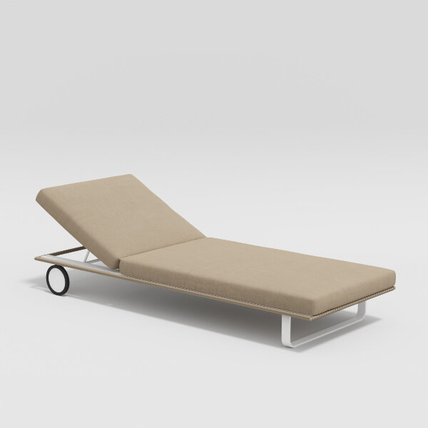 Шезлонг Gardenini Hacienda белый/бежевый