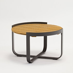 Кофейный стол Boden диаметр 60 см, антрацит/тик