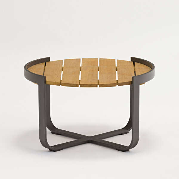 Кофейный стол Boden диаметр 60 см, антрацит/тик