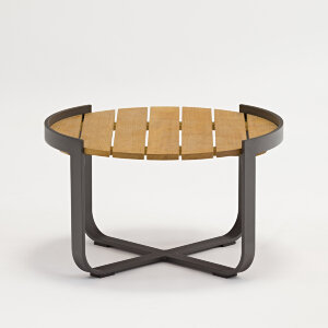 Кофейный стол Boden диаметр 60 см, антрацит/тик