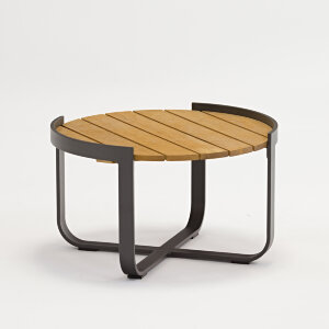 Кофейный стол Boden диаметр 60 см, антрацит/тик