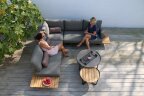 Кофейный стол Boden диаметр 60 см, антрацит/тик