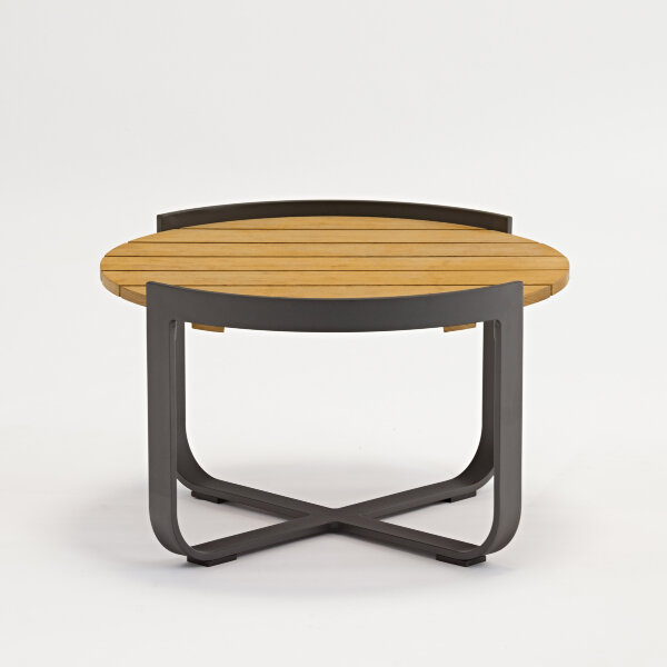 Кофейный стол Boden диаметр 60 см, антрацит/тик