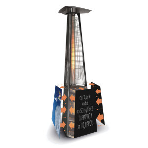 Рекламный грифельный магнит для уличного обогревателя Ballu