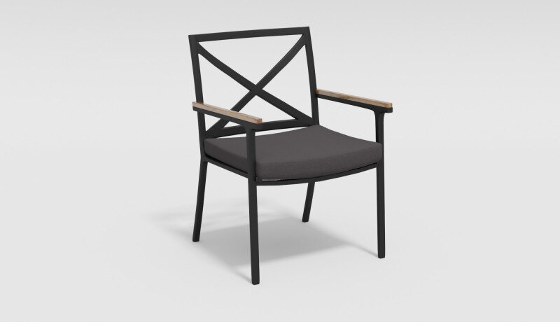 Обеденная группа Gardenini Calma темно-серый/антрацит 200 x 100