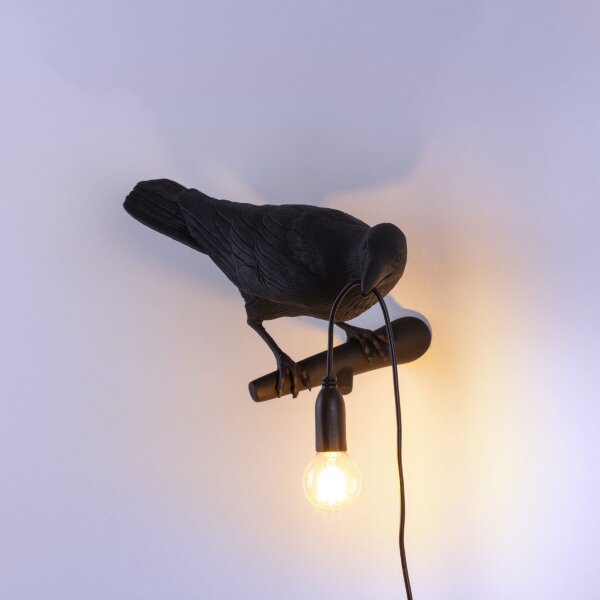 Seletti Настенный светильник Bird Looking Right Black