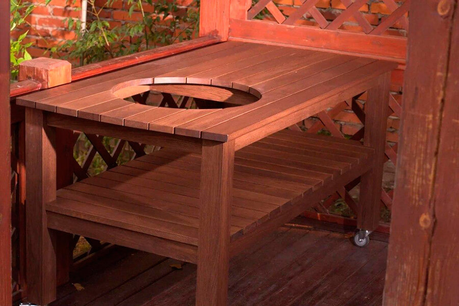 Стол Craftico для гриля Monolith LeChef Pro темный дуб