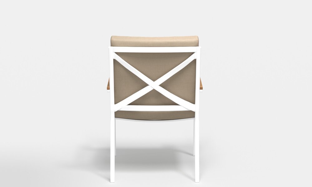 Обеденная группа Gardenini Bella со стульями Calma S белый/бежевый 200 x 100