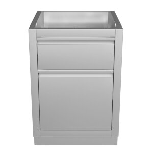 Тумба универсальная с 1 малым и 1 большим выдвижными ящиками