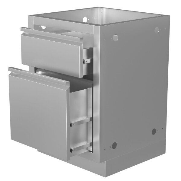 Тумба универсальная с 1 малым и 1 большим выдвижными ящиками