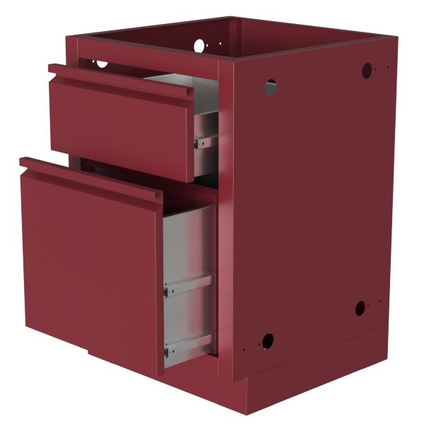 Тумба универсальная с 1 малым и 1 большим выдвижными ящиками