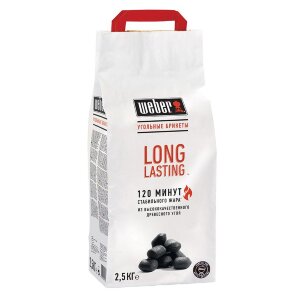 Угольные брикеты Weber Long Lasting 2.5 кг (120 минут)