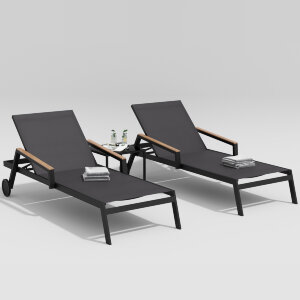 Шезлонг Gardenini Sogno темно-серый/антрацит