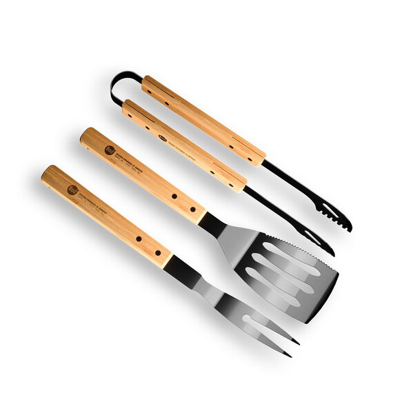 Набор инструментов для гриля 800 Degrees Red Line Stainless Steel BBQ Bamboo Tools Set