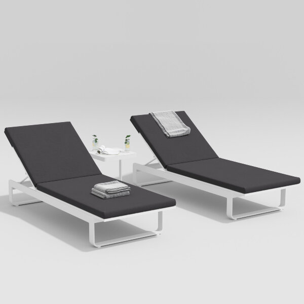 Столик для шезлонга Gardenini Villino белый