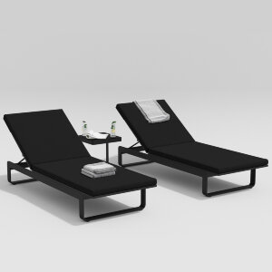 Столик для шезлонга Gardenini Villino черный