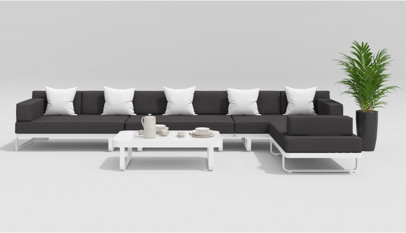 Лаунж зона Gardenini Hacienda белый/антрацит