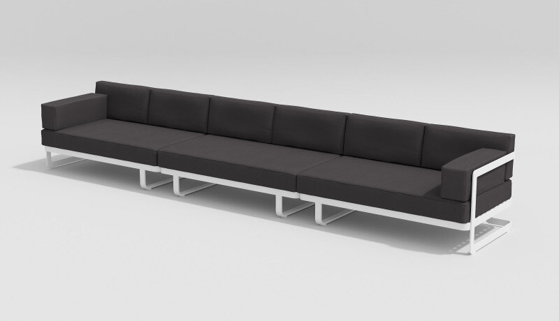 Лаунж зона Gardenini Hacienda белый/антрацит