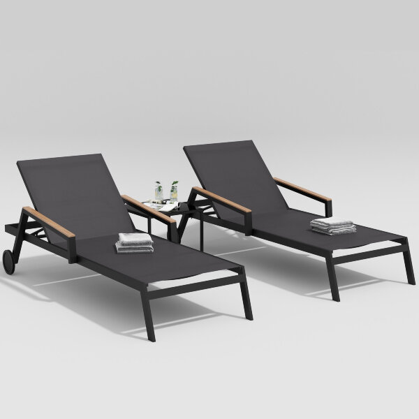 Столик для шезлонга Gardenini Calma черный