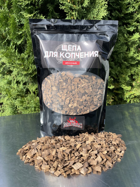 Щепа для копчения BBQ Maniac дуб коньяк