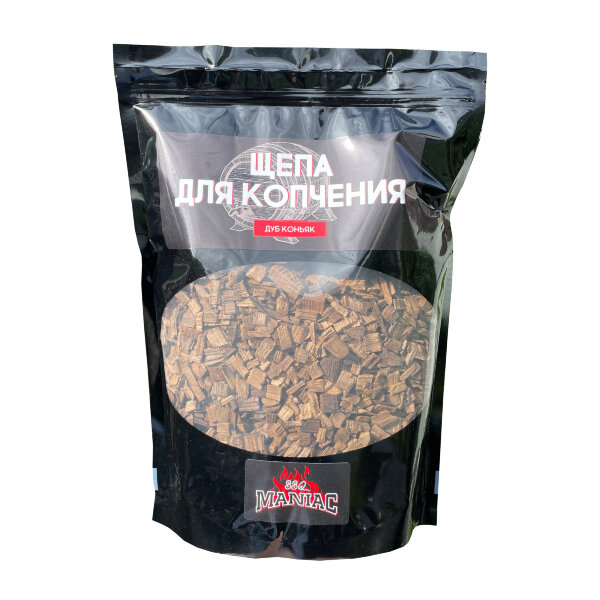 Щепа для копчения BBQ Maniac дуб коньяк