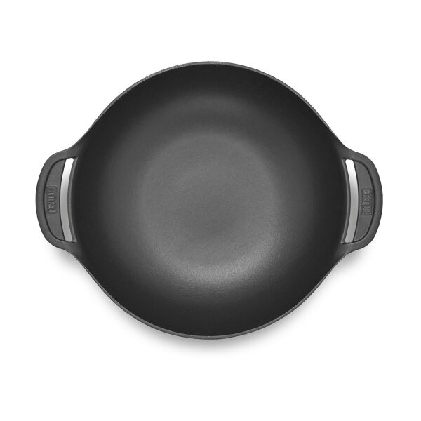 Вок Weber GBS чугунный со вставкой для приготовления на пару