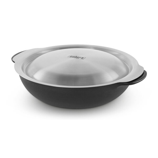 Вок Weber GBS чугунный со вставкой для приготовления на пару